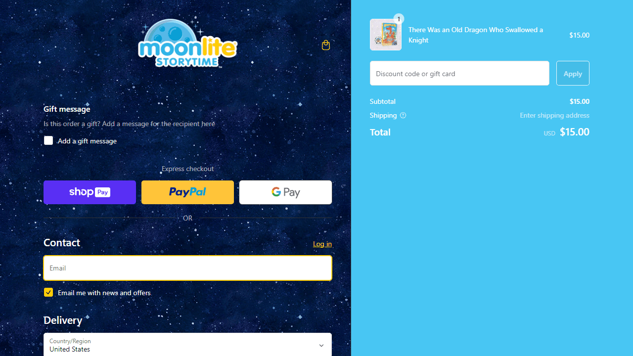 How to apply Moonlite coupon code